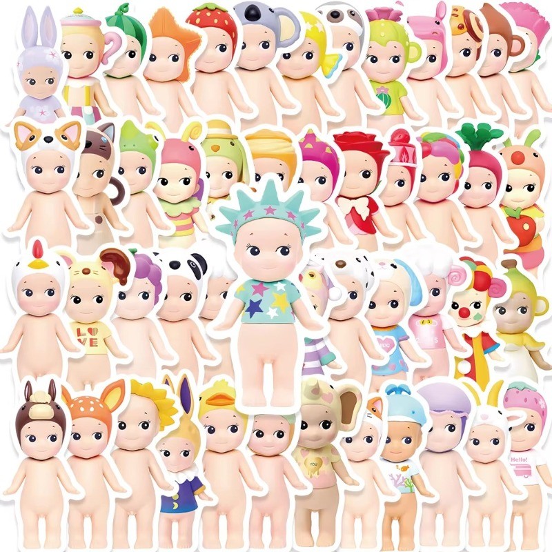 100ชิ้น ซันนี่ มุมสติกเกอร์น่ารักการ์ตูนแองเจิลตุ๊กตาตกแต่งกระเป๋าเดินทางโทรศัพท์หมวกกันน็อคสเก็ตบอร์ดจักรยานสติกเกอร์กันน้ํา