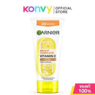 Garnier Bright Complete Vitamin C Face Wash 150ml การ์นิเย่ ไบรท์ คอมพลีท โฟมล้างหน้า.