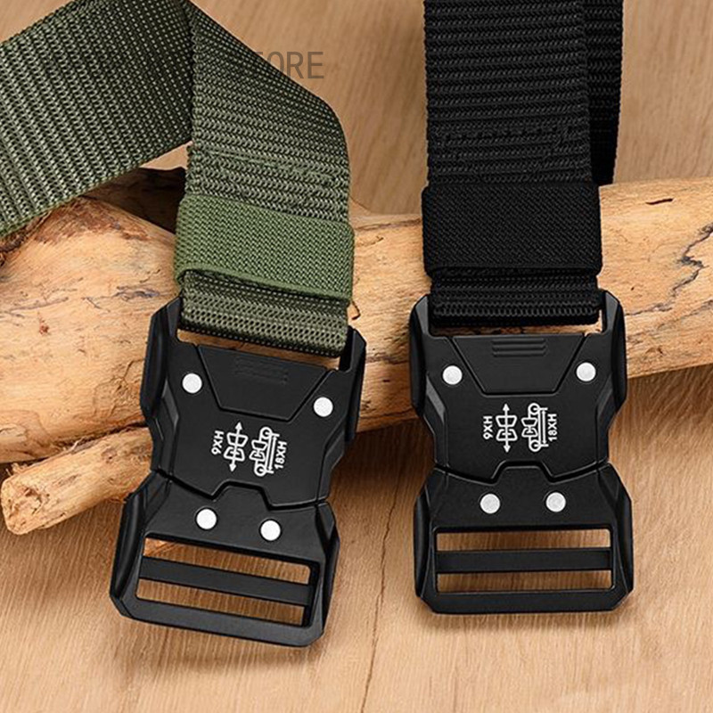 Myfriend Mens Belt Outdoor Multi functional Nylon Belt - Quick Release Buckle, Adjustable Strap