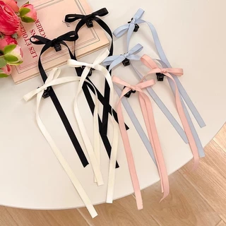 BOW05 กิ๊บหนีบผมโบว์ ริบบิ้นยาว คู่ น่ารักหวาน พร้อมส่งในไทย