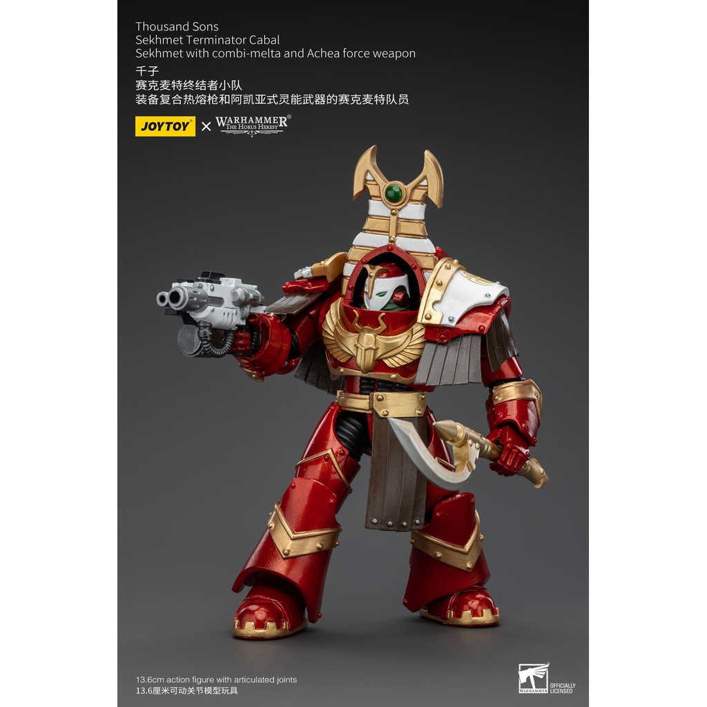 (JOYTOY) Thousand Sons Sekhmet Terminator Cabal Sekhmet With Combi-Melta And Achea Force Weapon JT86