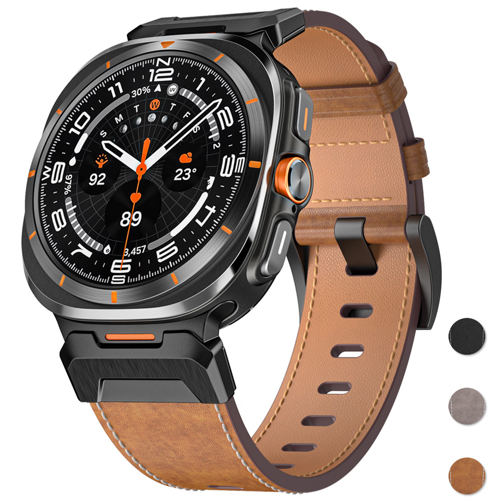 สายนาฬิกาหนังสําหรับ Samsung Galaxy Watch Ultra 47 มม.Smartwatch สําหรับ Samsung Galaxy Ultra สร้อยข้อมือเข็มขัด Correa Accessorie