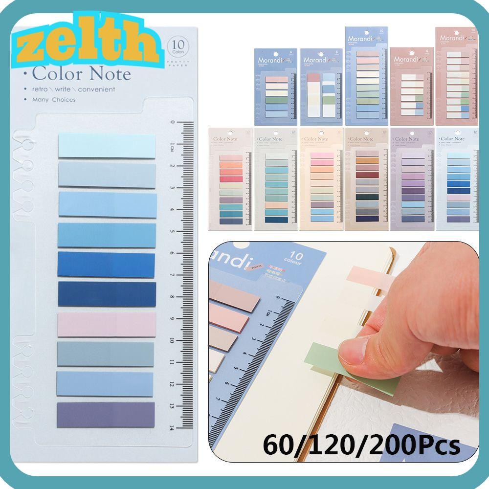 Zelth 60/120/200pcs Memo Pad แฟชั่นเครื่องเขียนอุปกรณ์สํานักงาน DIY บุ๊คมาร์คหลวม