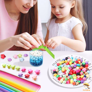 SWEETYBAYI กระดาษพับดาว ดาวกระดาษ ของขวัญสร้างสรรค์ กระดาษพับ กระดาษคุณภาพดี กระดาษสี