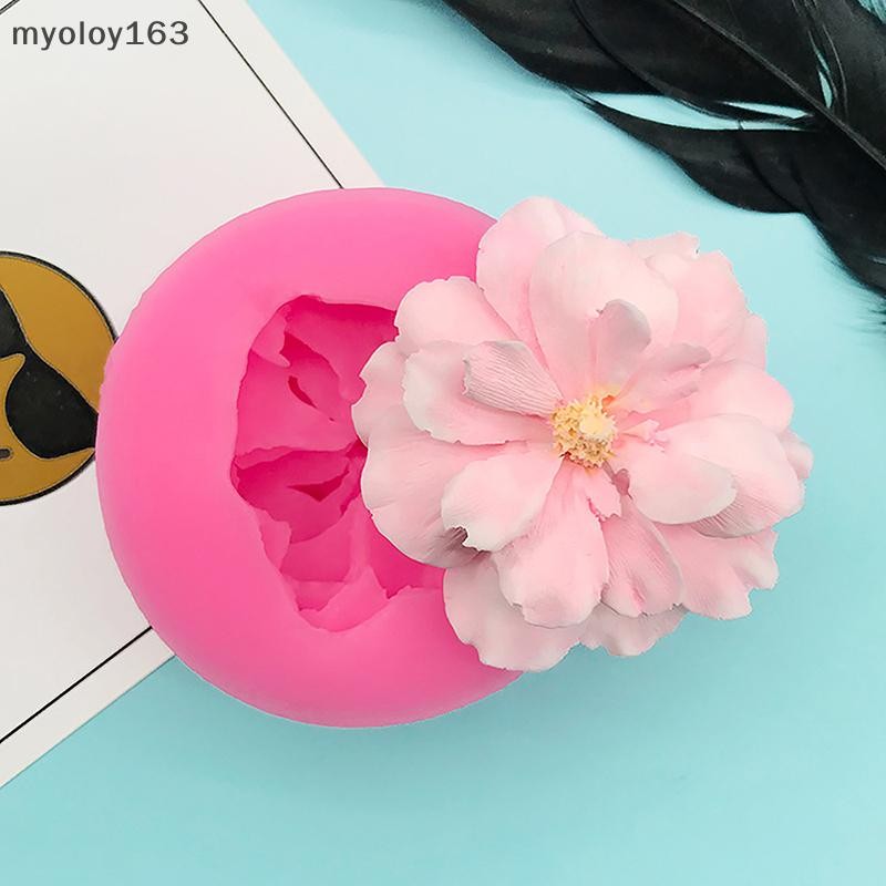 Myoloy 1 PC ดอกไม้ที่สวยงาม Mould DIY ปูนปลาสเตอร์เรซิ่น Art ซิลิโคนนุ่ม Fondant ช็อกโกแลตแม่พิมพ์สบู่เค้กตกแต่งเบเกอรี่เครื่องมือ TH