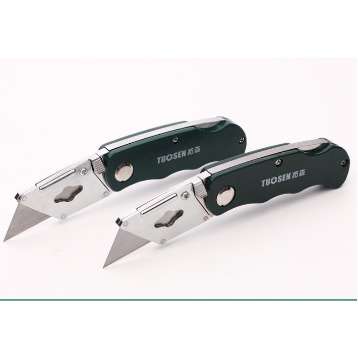 tuosen คัตเตอร์ คัตเตอร์พับได้ มีดพับ ฟรี ใบมีด 5 ใบ พับได้ ใช้งานหนัก มีด คัทเตอร์ มีดคัทเตอร์ - รูปที่ 7