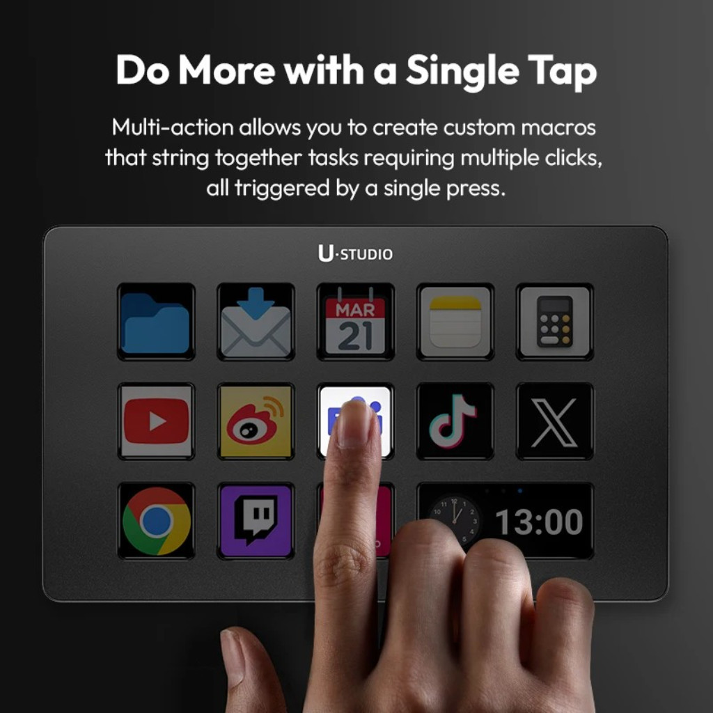 Ulanzi D200 Stream Deck Live Content Creation Controller ชุดควบคุมคำสั่งลัด ปุ่มลัด ไลฟ์สด สตรีมเกม