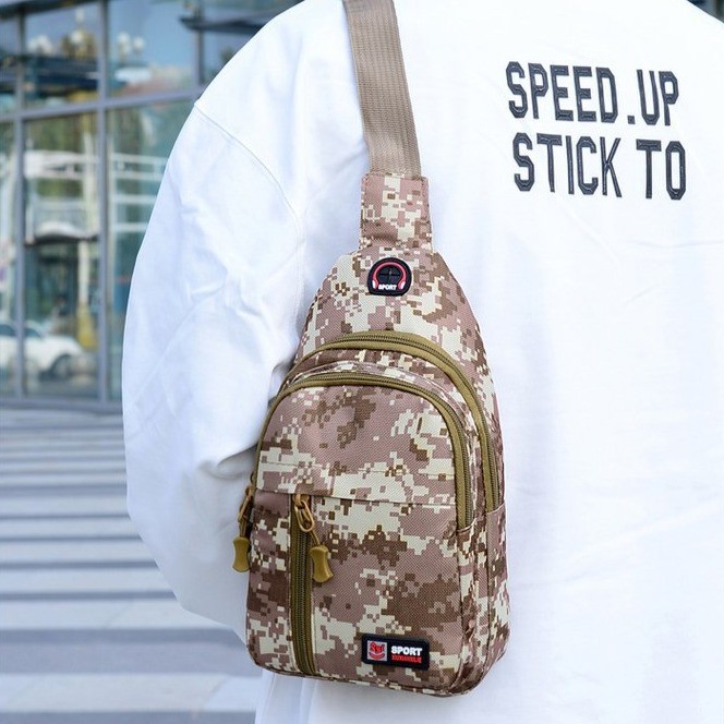 (W80)กระคาดอกสะพายไหล่ ลายพรางดิจิตอล ผ้าอ๊อกฟอร์ต4ซิป vgetbag