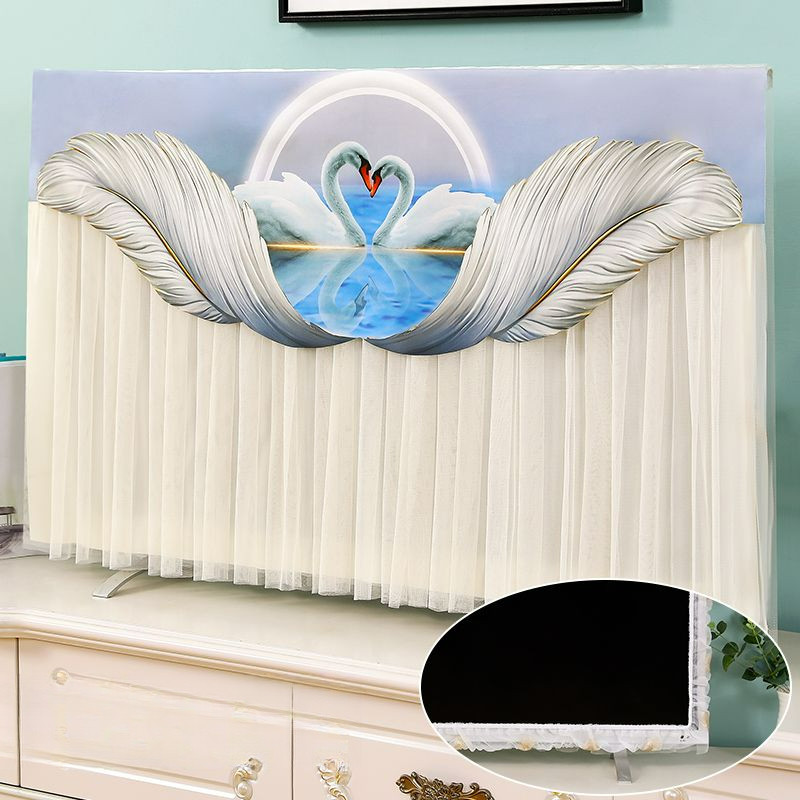 ฝาครอบกันฝุ่นทีวี43นิ้วฝาครอบทีวี55นิ้ว60นิ้ว LCD TV DUST COVER Universal curved LCD TV COVER ในครัว