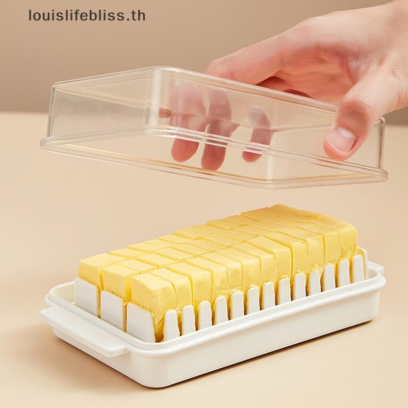Louislifebliss Butter Cheese Cutter กล่องเก็บพร้อมฝาปิดครัวเรือนครัวเบเกอรี่อาหารเนยตู้เย็น Fresh Keeper คอนเทนเนอร์เบเกอรี่เครื่องมือใหม่