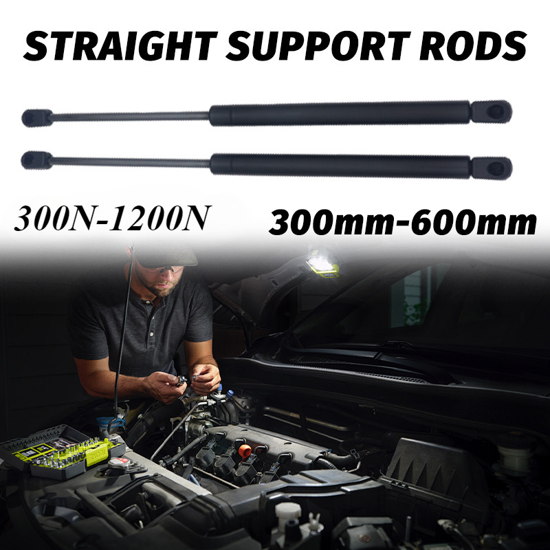 2pcs 300-600 มม.300-1200N รถแก๊ส Struts Bonnet Hood Trunk Tailgate Shock Lift Strut Support Bar แก๊สฤดูใบไม้ผลิรถบัสเตียงรถบรรทุกหน้าต่าง