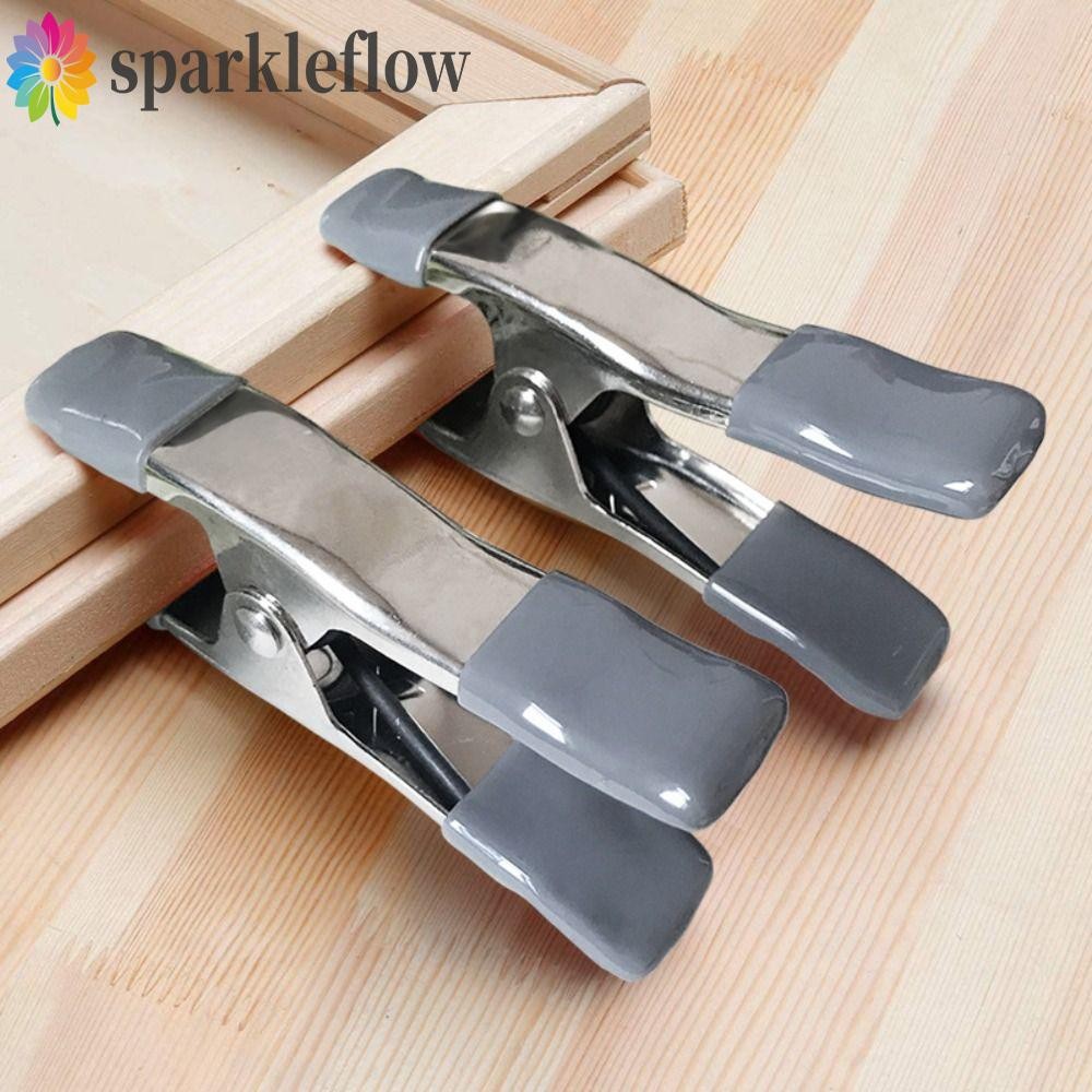 Sparkleflow คลิปฤดูใบไม้ผลิ, คลิปชุดแต่งงานโลหะ 4 นิ้ว, เครื่องมือมือ A-Shaped Multi-Purpose ชุบนิกเกิลงานไม้คลิปช่างไฟฟ้า