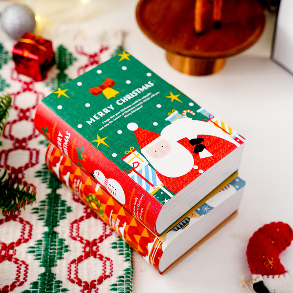 หนังสือรูปร่างคริสต์มาสขนมรักษากล่อง,คริสต์มาสห่อกล่องสําหรับ Goodie ของขวัญขนมเครื่องประดับคุกกี้ถุงขนมพรรคโปรดปราน