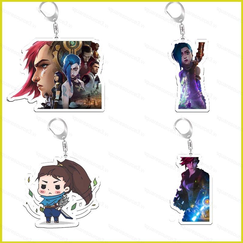 Sq3 Arcane League of Legends Yasuo Jayce Blademan อะนิเมะอะคริลิคพวงกุญแจจี้กระเป๋าอุปกรณ์เสริม