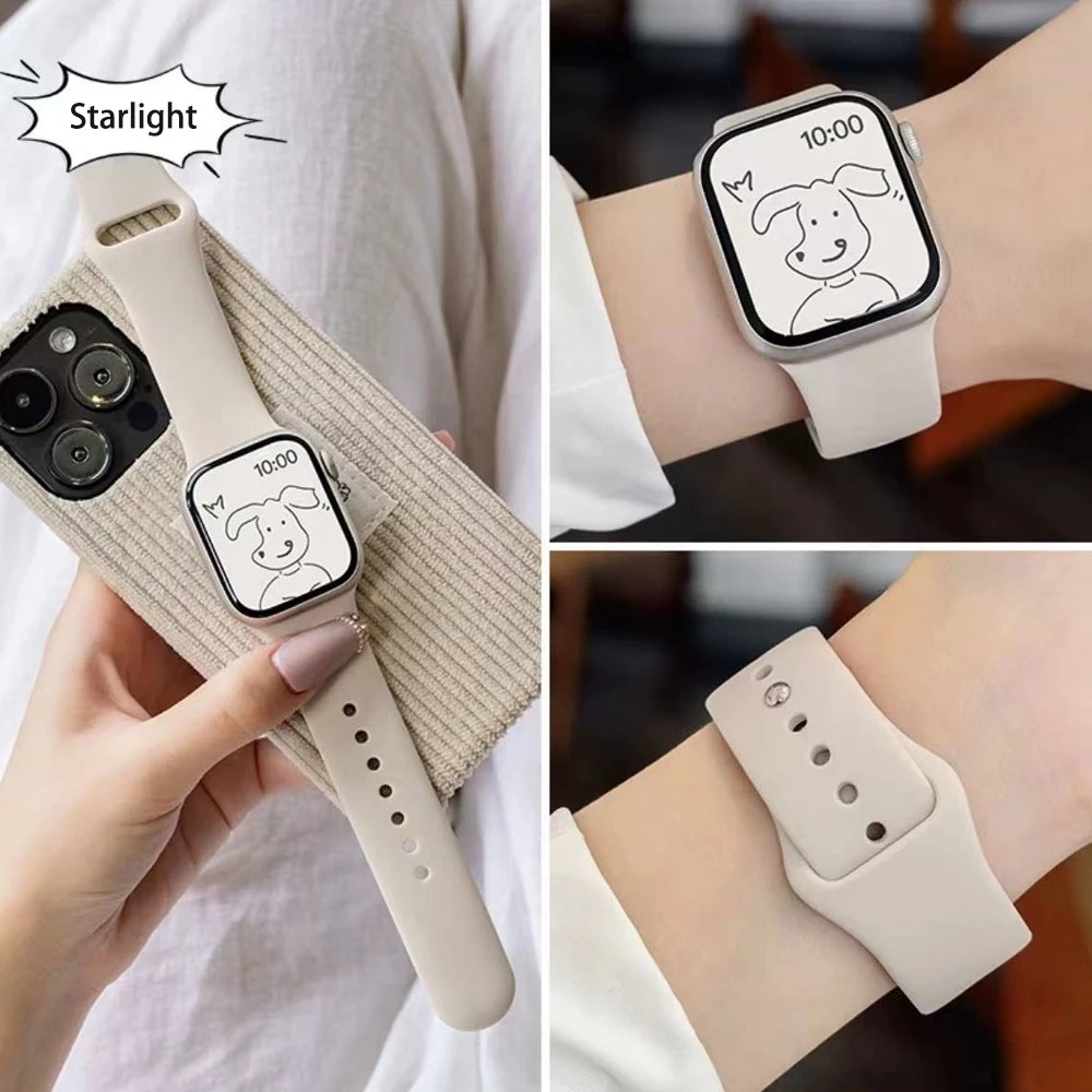 ใหม่สีซิลิโคนสายรัดสร้อยข้อมือสําหรับ ฉันดู ชุด 11 10 9 8 7 6 5 4 3 กับ 2 1 พิเศษ/พิเศษ 2 3 46/45/41/49/44 มม.40 มม.42 มม.38 มม.