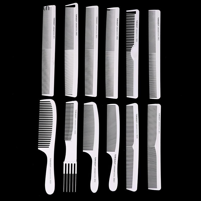 Annapink.th 1PC หวีผม Anti-Static คาร์บอนไฟเบอร์ Hairdressig Cutg Comb EN