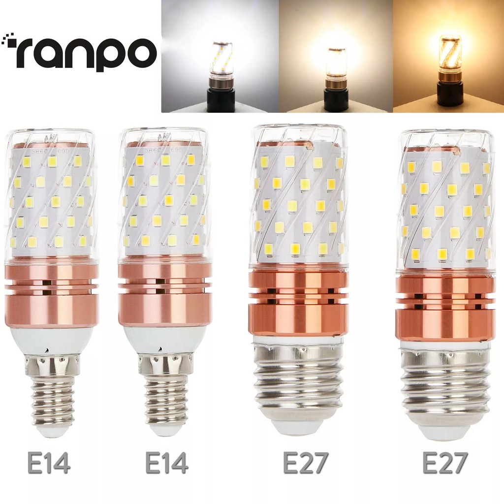 หลอดไฟ Led ข้าวโพด Tricolor E14 E27 220V SMD2835 Warm/Cool White สําหรับไฟบ้านหลอดไฟตกแต่งประหยัดพลั