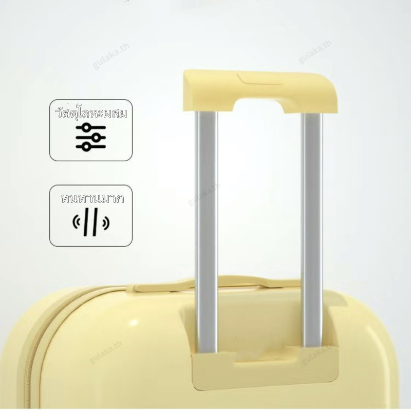 กระเป๋าเดินทาง 20/24นิ้ว [usb port] กระเป๋าเดินทางล้อลาก สีมันวาว น้ำหนักเบา Baggage luggage