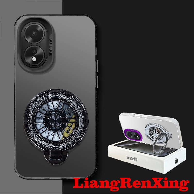 FOR เคส Case สำหรับ OPPO A3 Pro 5กรัม A3X 5กรัม OPPO A3 5กรัมโทรศัพท์ปลอกฮาร์ด Case TPU ป้องกันเรียบกันกระแทกปกการออกแบบใหม่ความงามกับผู้ถือสำหรับผู้ชาย Gyro Mount CYTLZJ01