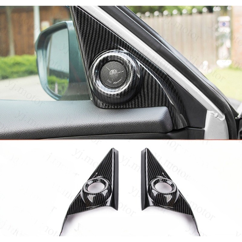 2016 - 2021 Honda Civic FC FK A เสาทวีตเตอร์ฝาครอบลําโพง Trim ตกแต่ง Protector การออกแบบคาร์บอนไฟเบอร์