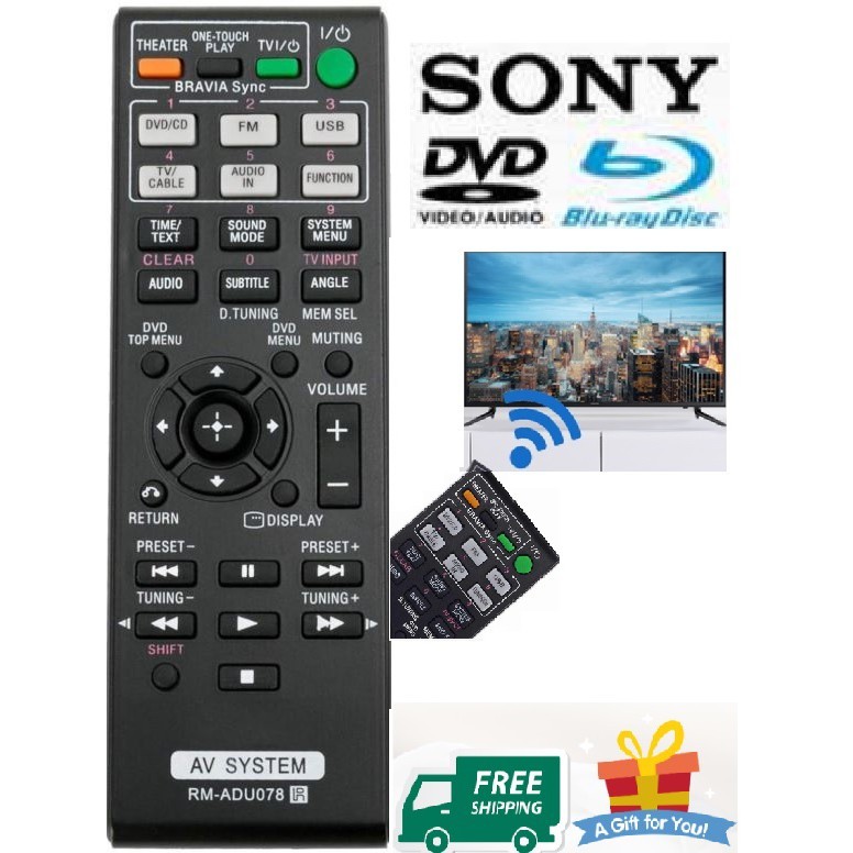 SONY RM-ADU078 DVD โฮมเธียเตอร์ Remote RM-ADU079 HCD-DZ610 DAV-DZ170 DAV-DZ171 DAV-DZ175 RM-ADU079 DAV-TZ210 DAV-TZ510