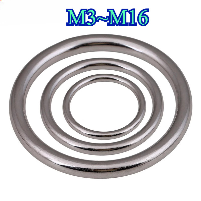 [เฮ้] แหวนเหล็ก 304 สแตนเลสแหวนไม่ทําเครื่องหมายวงกลมโอริงแข็งแหวนเหล็กไร้รอยต่อเปลญวนแหวนการเชื่อมต่อโยคะ