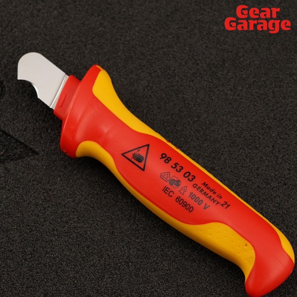 มีดปอกสายไฟ (ด้ามหุ้มฉนวนกันไฟ) ด้าม VDE KNIPEX NO.98 53 03 Dismantilng Knives (155mm.) Gear Garage
