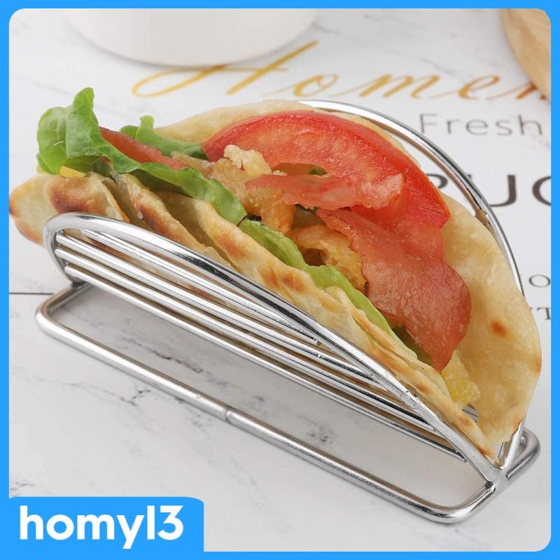 [Homyl3] Taco Holder Stand Taco Rack, Bakeware Taco Shell Holder Burritos Plates, สําหรับร้านอาหารปิ