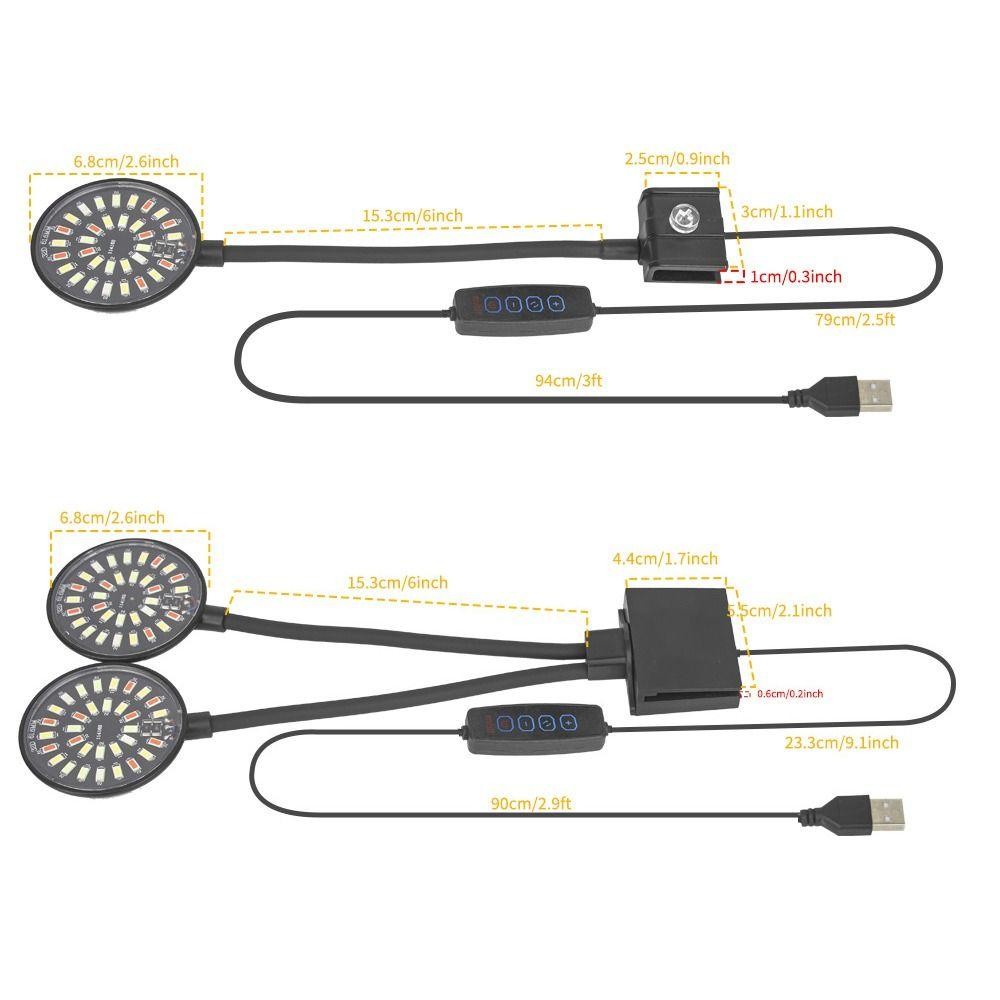 WONDA โคมไฟคลิปตู้ปลา ปรับความสว่างปรับมุมตู้ปลาไฟ LED, Stable USB DC5V เต็มสเปกตรัม 3 โหมดของแสงสีสาหร่ายโคมไฟถังปลาแสง ราคา ถูกที่สุด ดีลบีเคเค แกลเลอรีภาพที่ 3