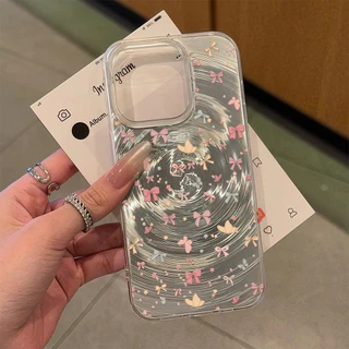 เคสไอโฟน13 16 ลายดอกไม้น้ำวน เคส For IPhone 11 13 12 14 15 16 Pro Max IP 8P 7P Plus X XR XS Max SE กันกระแทก เคสมือถือ