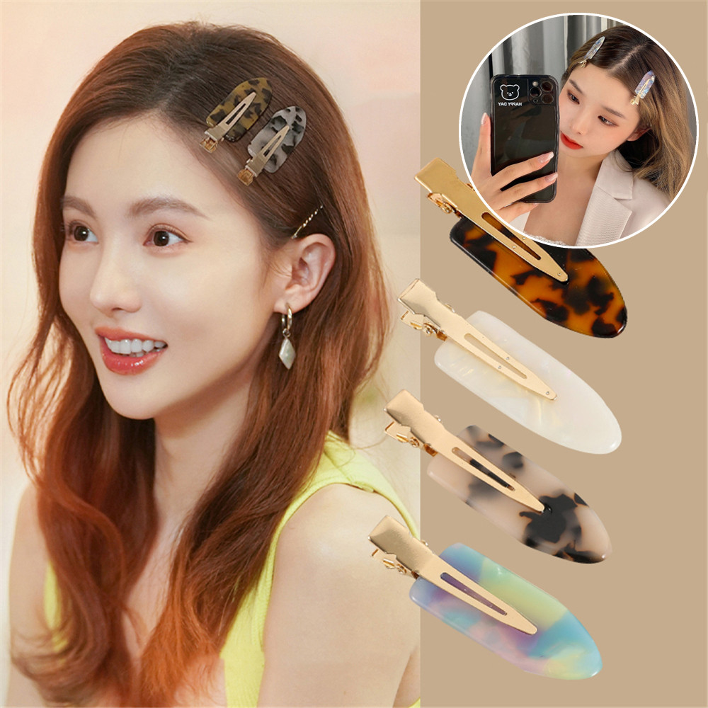 แฟชั่นสาวญี่ปุ่นไร้ร่องรอยพร้อมกิ๊บติดผมด้านข้างสีสันสดใสสําหรับผู้หญิง