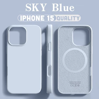 สีทึบซิลิโคนเหลวแม่เหล็กชาร์จกรณีโทรศัพท์สําหรับ ไอโฟน 17 13 14 15 16 มือโปร สูงสุด บวก นุ่มในตัวสักหลาดปกหลังผิวรู้สึกปลอกกันกระแท