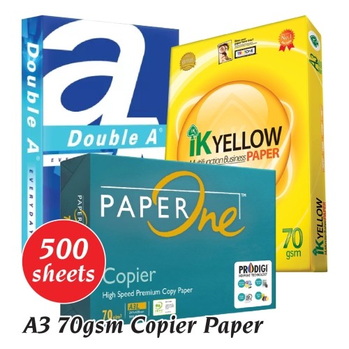 A3 70gsm กระดาษเครื่องถ่ายเอกสาร A3 IK สีเหลือง A3 คู่ A3 PaperOne 75gsm A3 กระดาษ A3 Photostat กระด