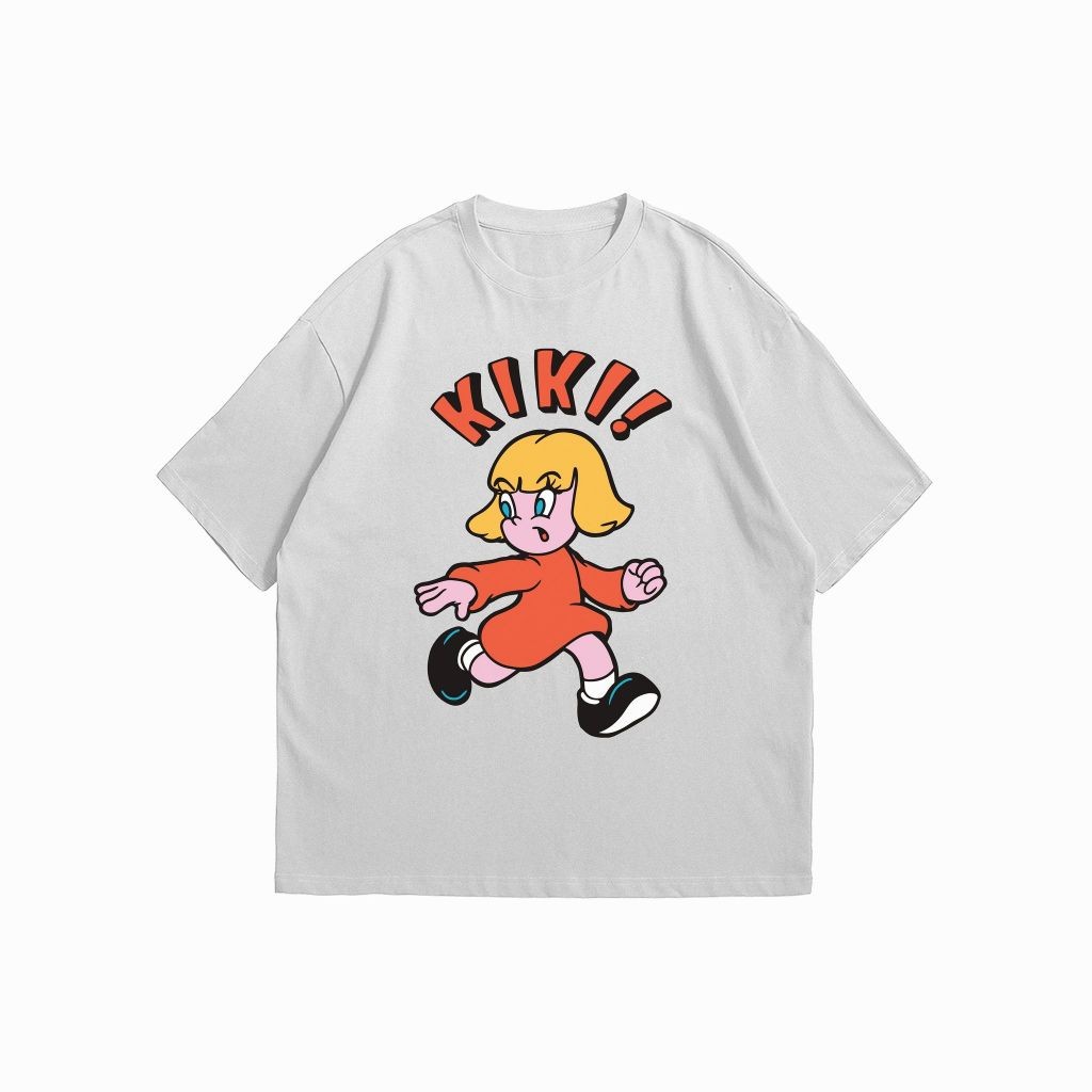 สไตล์ใหม่ เสื้อวง KIKI ลาย 5th Dimension Exhibition Concert รูปแบบการ์ตูน - เสื้อสีขาว
