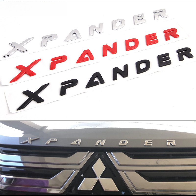 3D ยก Abs Xpander ตัวอักษรรถด้านหน้า Hood ตราสัญลักษณ์สติกเกอร์ด้านหลังรูปลอกสําหรับ Mitsubishi Xpander โลโก้อุปกรณ์เสริม