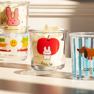 🍋400มล.แก้วกระต่ายน่ารัก ลายการ์ตูน มัทฉะ แก้วหนา น้ําผลไม้ นม กาแฟ | แก้วหนาน่ารัก