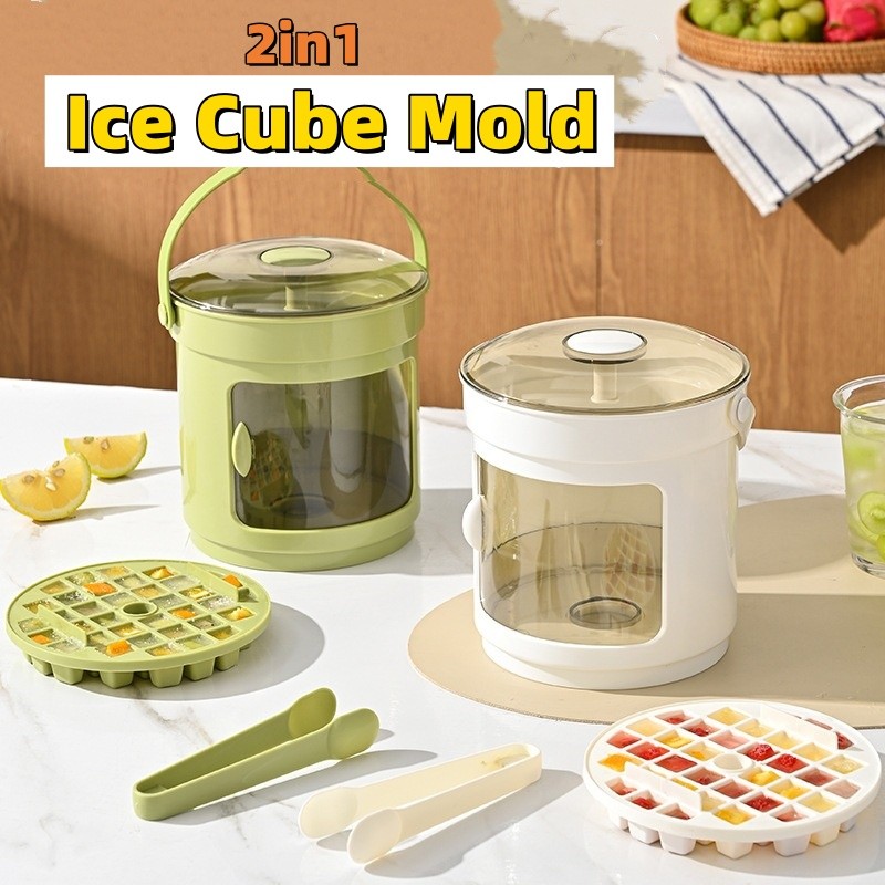 2in1 Ice Cube แม่พิมพ์อาหารเด็ก Ice Cube ถาดสําหรับตู้แช่แข็ง Ice Container Ice Cube Maker เครื่อง