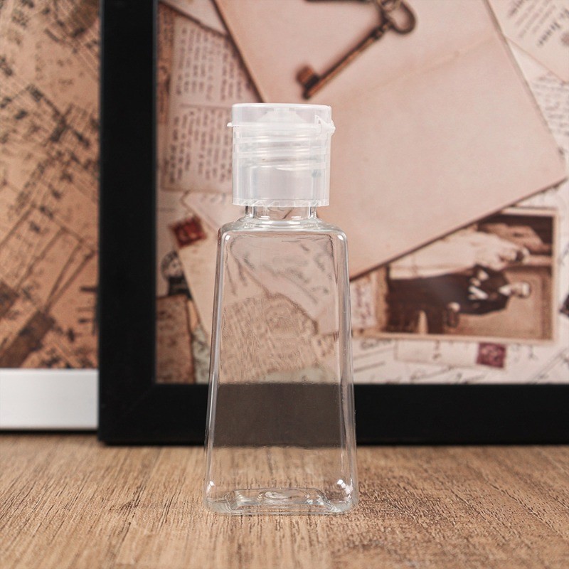 สัตว์เลี้ยง ขวดรีฟิลสี่เหลี่ยมคางหมู 30/60 มล. 5 ชิ้น, ภาชนะเก็บเครื่องสําอางพร้อมหมวกพลิก, การออกแบบที่เป็นมิตรต่อการเดินทางที่ทนทานสําหรับของเหลว - รูปที่ 3