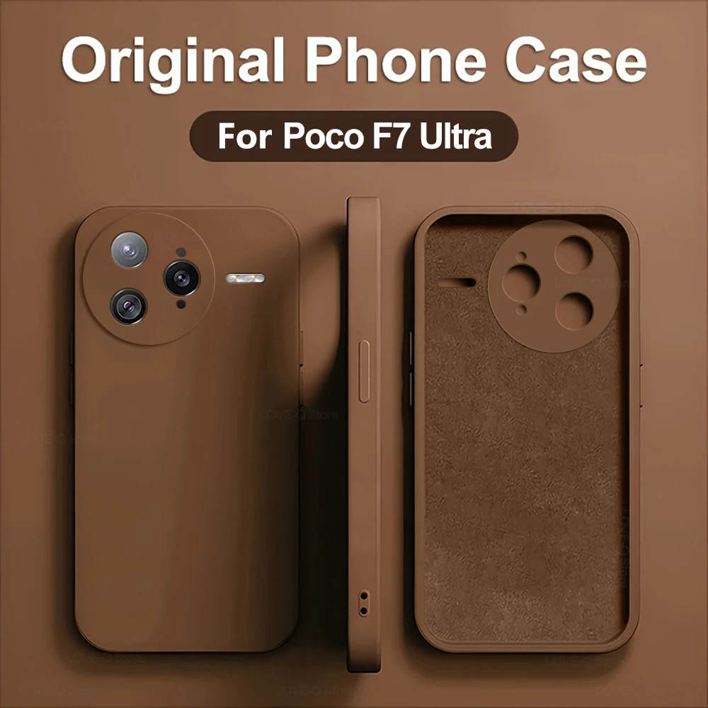 Poco F7 Ultra F7 Pro กรณีซิลิโคนเหลวสําหรับ Poco F7 F 7 Ultra Pro F7Ultra Poco F7 Ultra กลับกรณี
