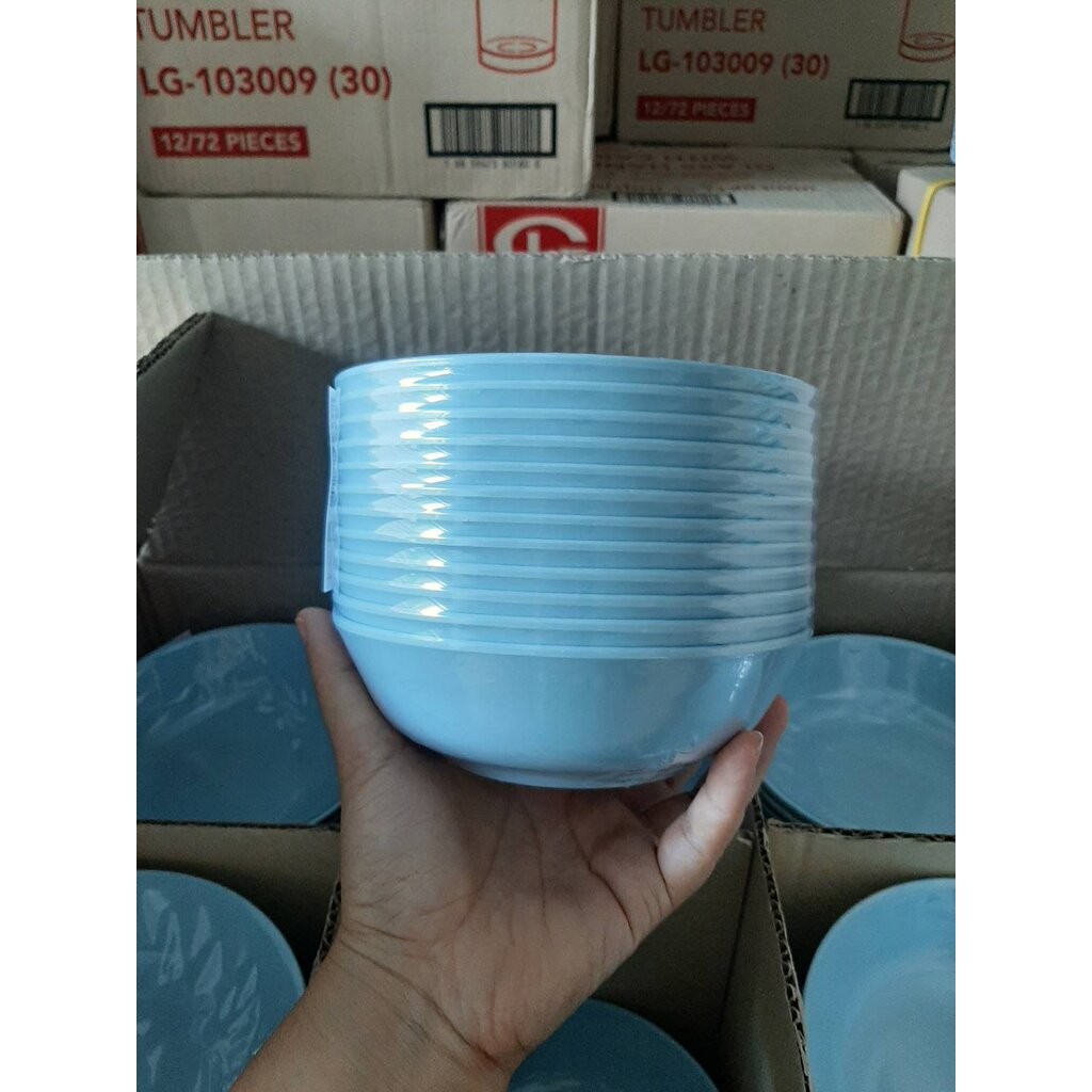 ชามแกงเมลามีน 6 นิ้ว ตราหัวช้าง : สีฟ้า (แพ็คละ 12 ใบ) ในเครือ Srithai Superware