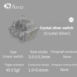 AKKO CS Series ที่กําหนดเองที่มีสีสันคีย์บอร์ดสวิทช์ Hot Swap Universal อุปกรณ์เสริม Cross ย่อหน้า Linear Touching Switch