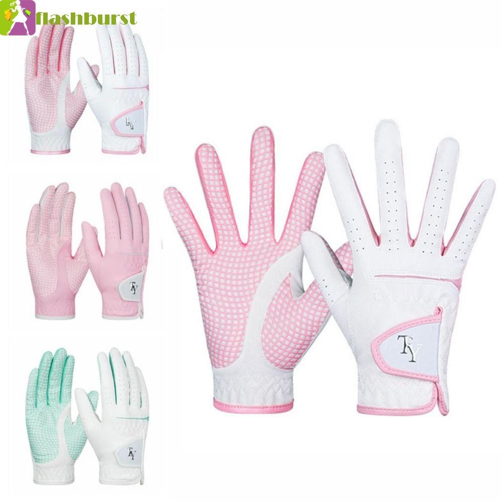 แฟลชเบอร์ ถุงมือกอล์ฟผู้หญิงเต็มนิ้วกันลื่น สวมสบาย มืออาชีพ ใส่ได้ทั้งซ้ายและขวา นุ่ม สําหรับกีฬากลางแจ้ง
