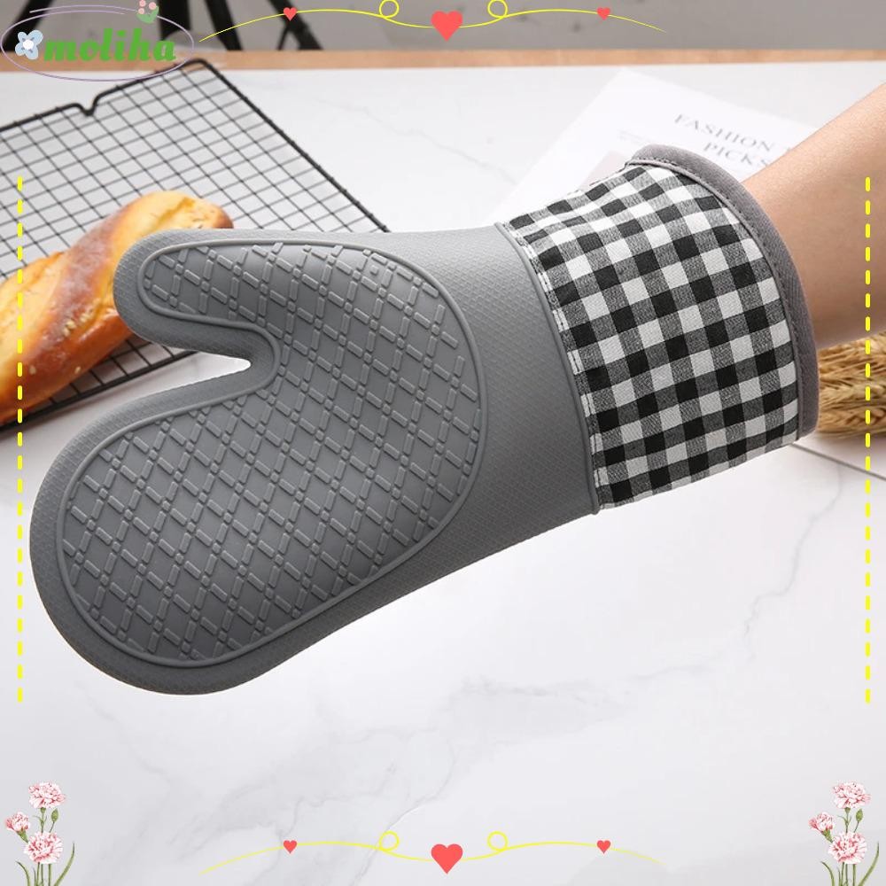 MOLIHA 1 ชิ้นถุงมือเตาอบ Bakeware ฉนวนเตาอบไมโครเวฟเตาอบ Mitts
