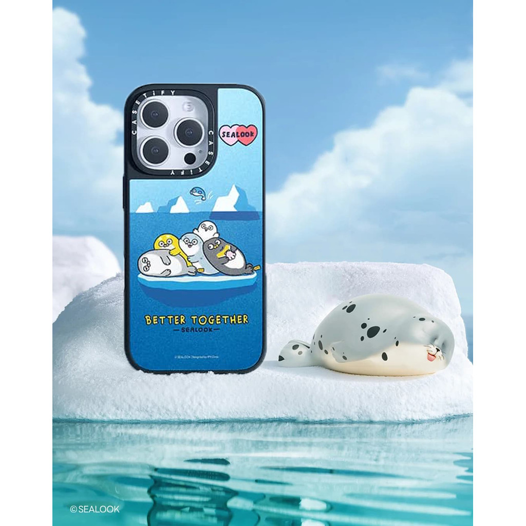 CASECASE X SEALOOK Better Together Case แม่เหล็กดูด Black & Sliver Mirror IPhone Case IPhone 16 15 1