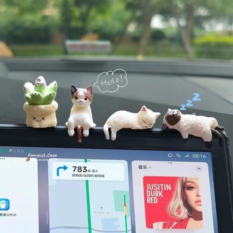 Ins ร้อนน่ารักน่ารักสัตว์เลี้ยงแมว DIY ตุ๊กตาสำหรับเคสโทรศัพท์รถผู้ถือกระจก Ins เกาหลีคิตตี้ลูกสุนัขที่น่าสนใจระดับไฮเอนด์แฟชั่นจี้อุปกรณ์ตกแต่ง