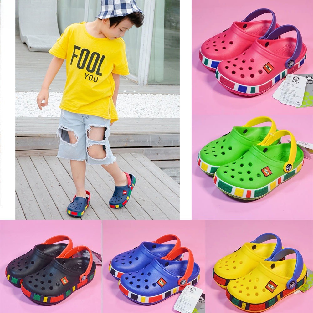 Lego Kids and Junior Sandals / Crosss รองเท้าแตะยางกันน้ําแบบนุ่ม