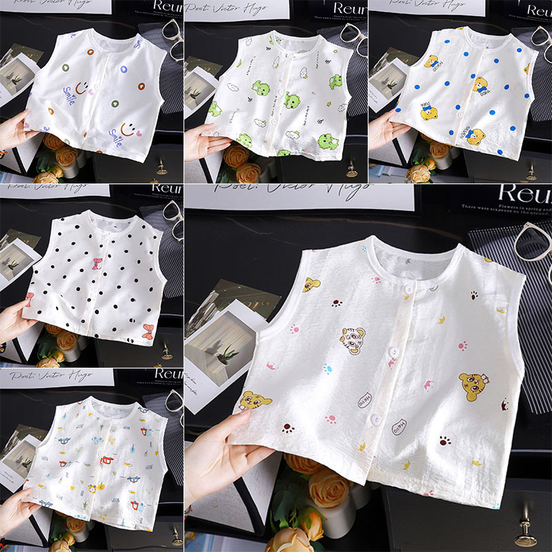 เสื้อกล้ามเด็กผู้หญิง和เด็กผู้ชาย เนื้อผ้าบาง โปร่งอากาศ สำหรับซับใน ใส่ในห้องแอร์ เด็กเล็ก-วัยเด็ก 80-140 สำหรับหน้าร้อน พร้อมส่ง