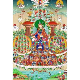 Xizang Thangka Nyingma refugee tree Wall art โปสเตอร์ผ้าใบภาพวาดตกแต่งผนัง Baizhi ผ้าใบ