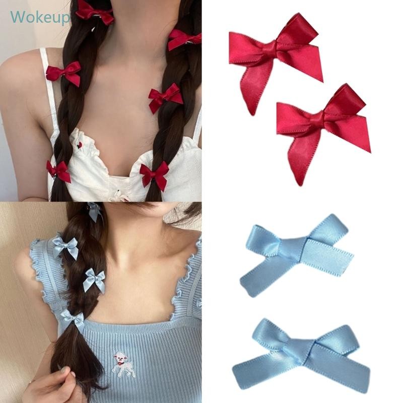 Wake ริบบิ้นริบบิ้นโบว์ผมน่ารัก Hairpins กิ๊บติดผมเด็กผู้หญิง Barrettes คลิป Heawear