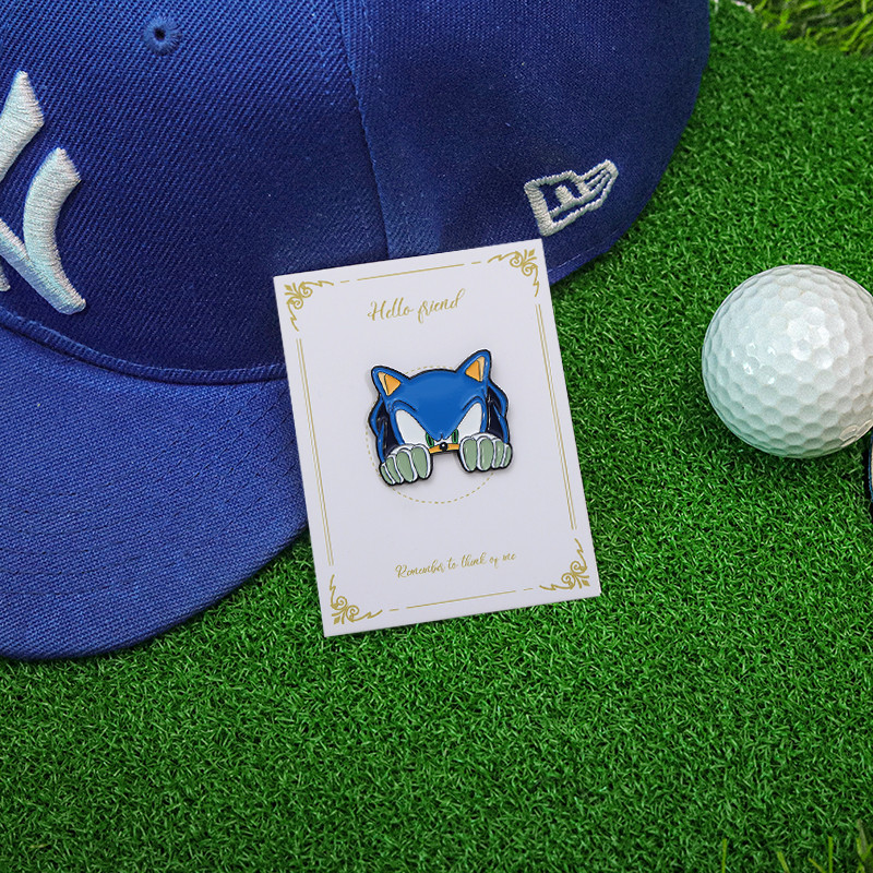 การ์ตูนเกมตัวละครหมวก Pin Hedgehog Sonic ป้ายโลหะ New Era เบสบอลหมวกเครื่องประดับของขวัญ